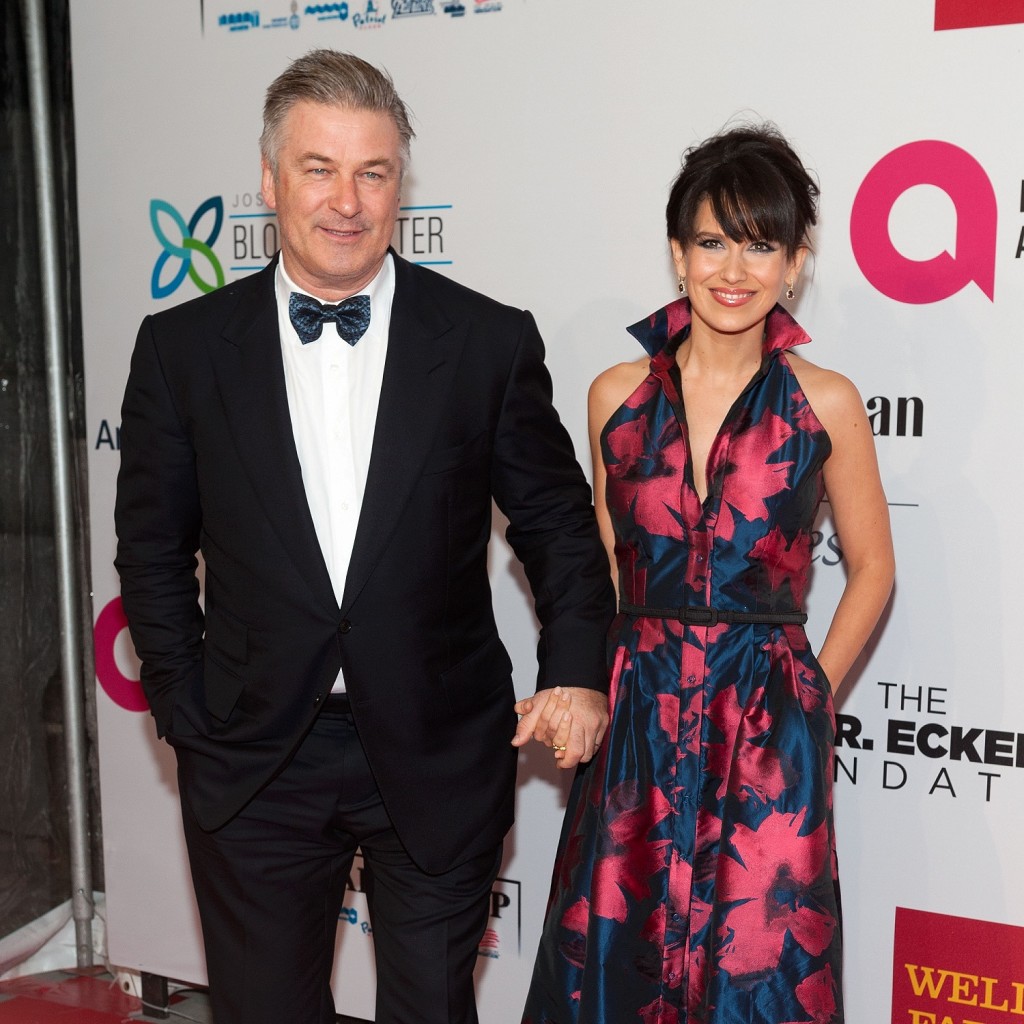 NEW YORK, NY - OCTOBER 28:  Alec Baldwin (L) and wife Hilaria Baldwin attend the Elton John AIDS Foundation's 13th Annual An Enduring Vision Benefit at Cipriani Wall Street on October 28, 2014 in New York City.  (Photo by D Dipasupil/FilmMagic)