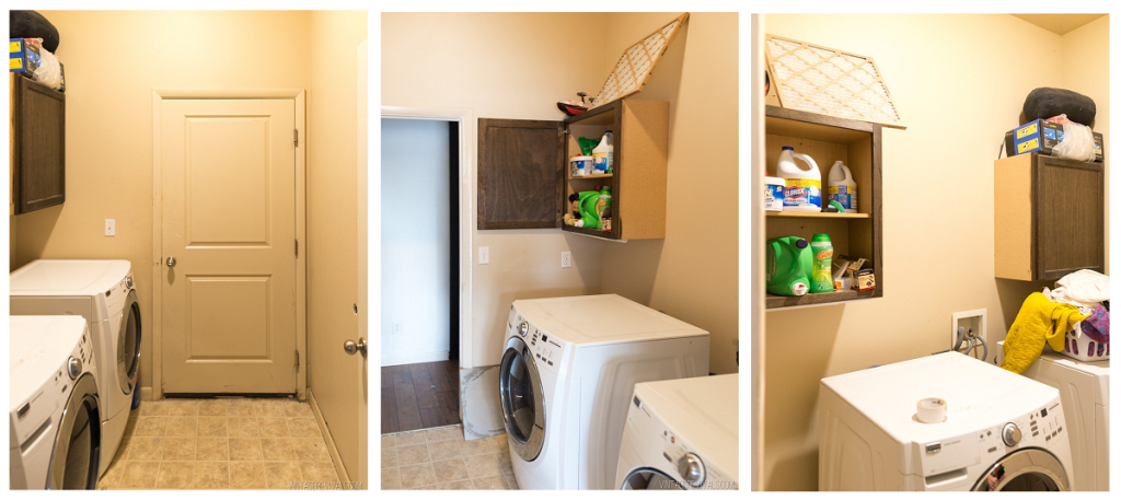 Laundry room before make over.