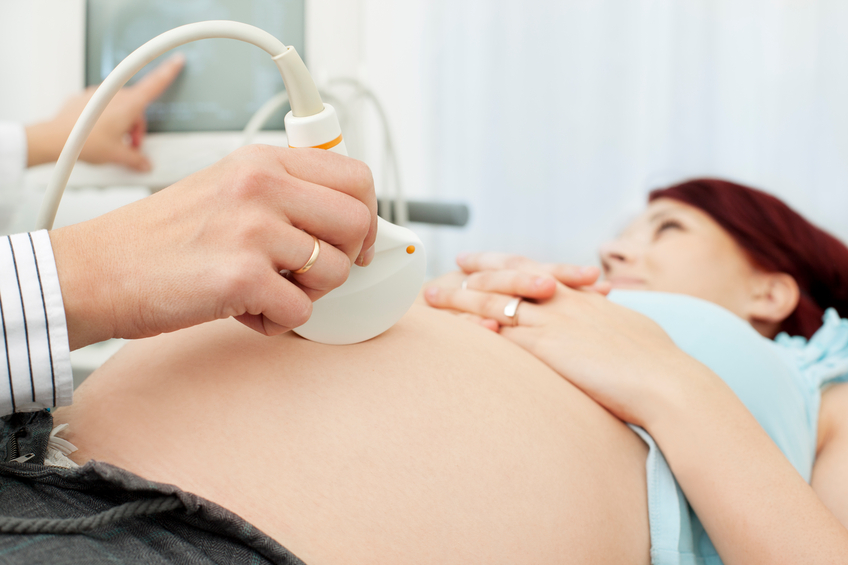 Pregnant Woman Having An Ultrasound
